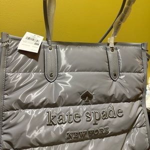 Brand New with Tags Kate Spade Ella Puffy XL Tote - Gray